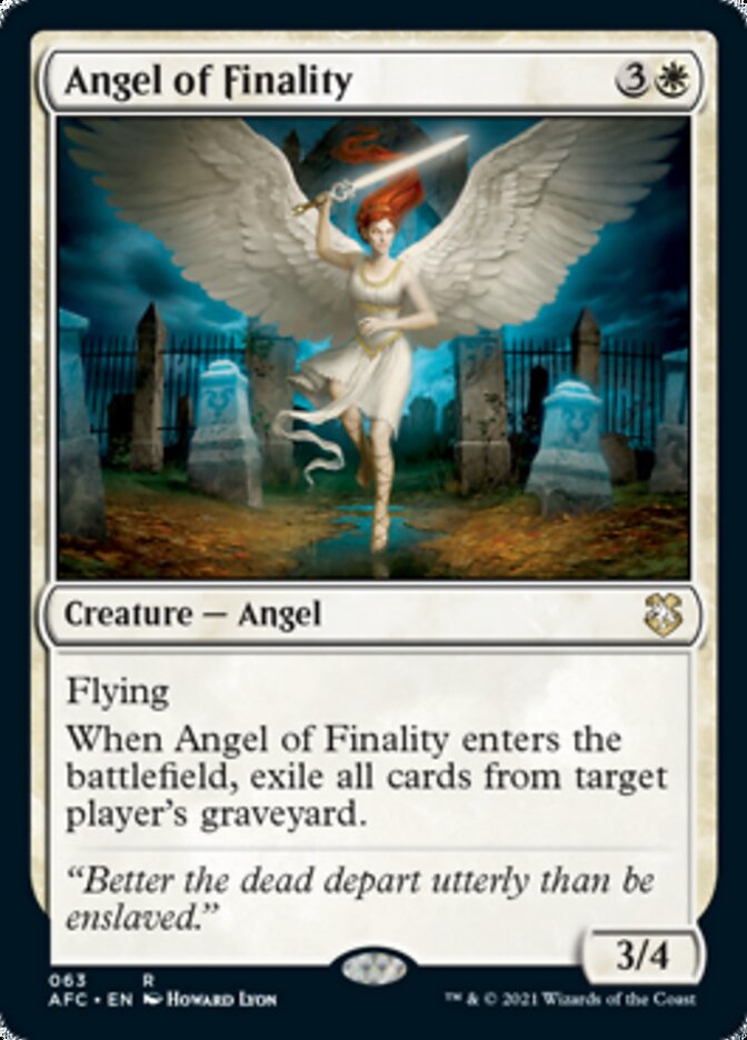 Angel of Finality [Dungeons & Dragons: Adventures in the Forgotten Realms Commander] MTG Single Magic: The Gathering    | Red Claw Gaming