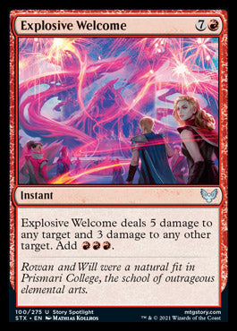 Explosive Welcome [Strixhaven: School of Mages] MTG Single Magic: The Gathering    | Red Claw Gaming