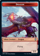 Dragon // Dragon Spirit Double-Sided Token [Dungeons & Dragons: Adventures in the Forgotten Realms Commander Tokens] MTG Single Magic: The Gathering    | Red Claw Gaming