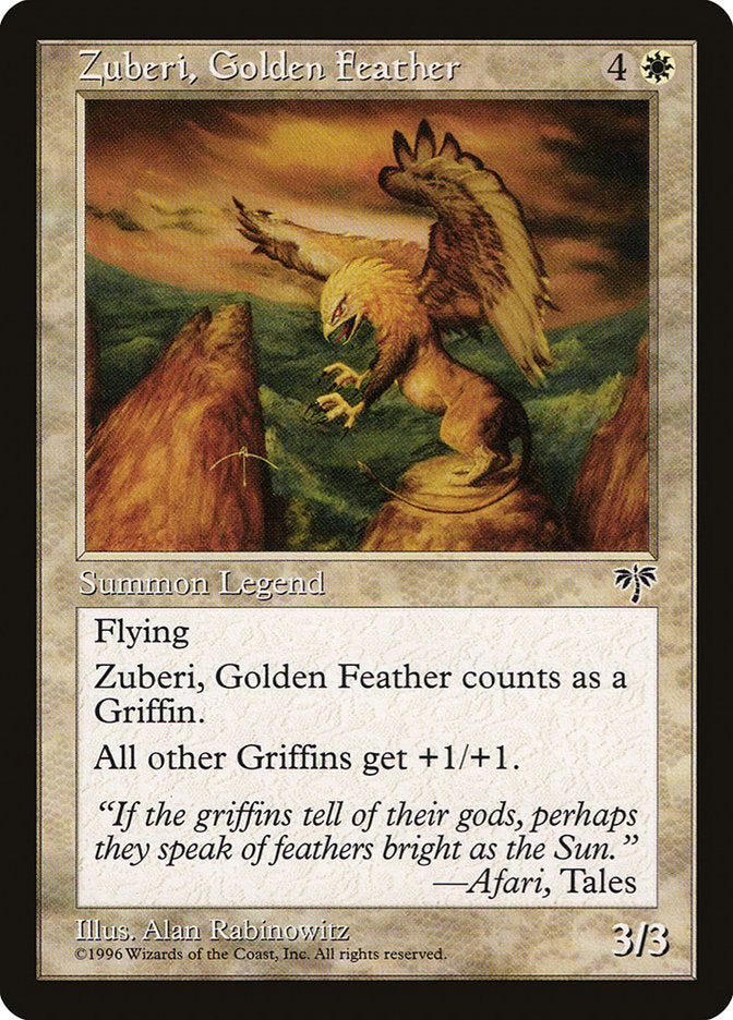 Zuberi, Golden Feather [Mirage] MTG Single Magic: The Gathering    | Red Claw Gaming
