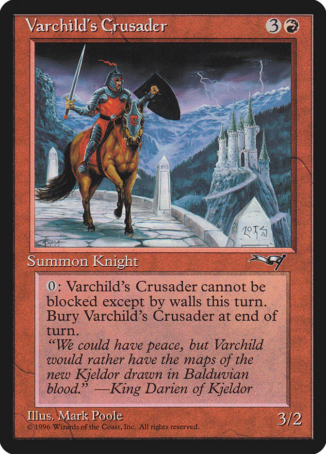 Varchild's Crusader (Brown Horse) [Alliances] MTG Single Magic: The Gathering    | Red Claw Gaming
