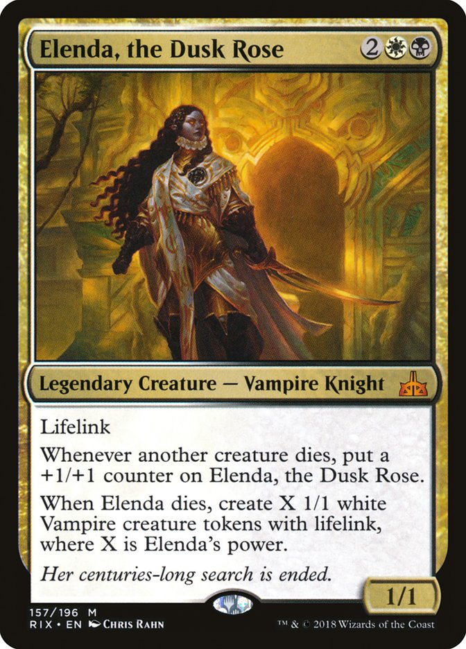 Elenda, the Dusk Rose [Rivals of Ixalan] MTG Single Magic: The Gathering    | Red Claw Gaming