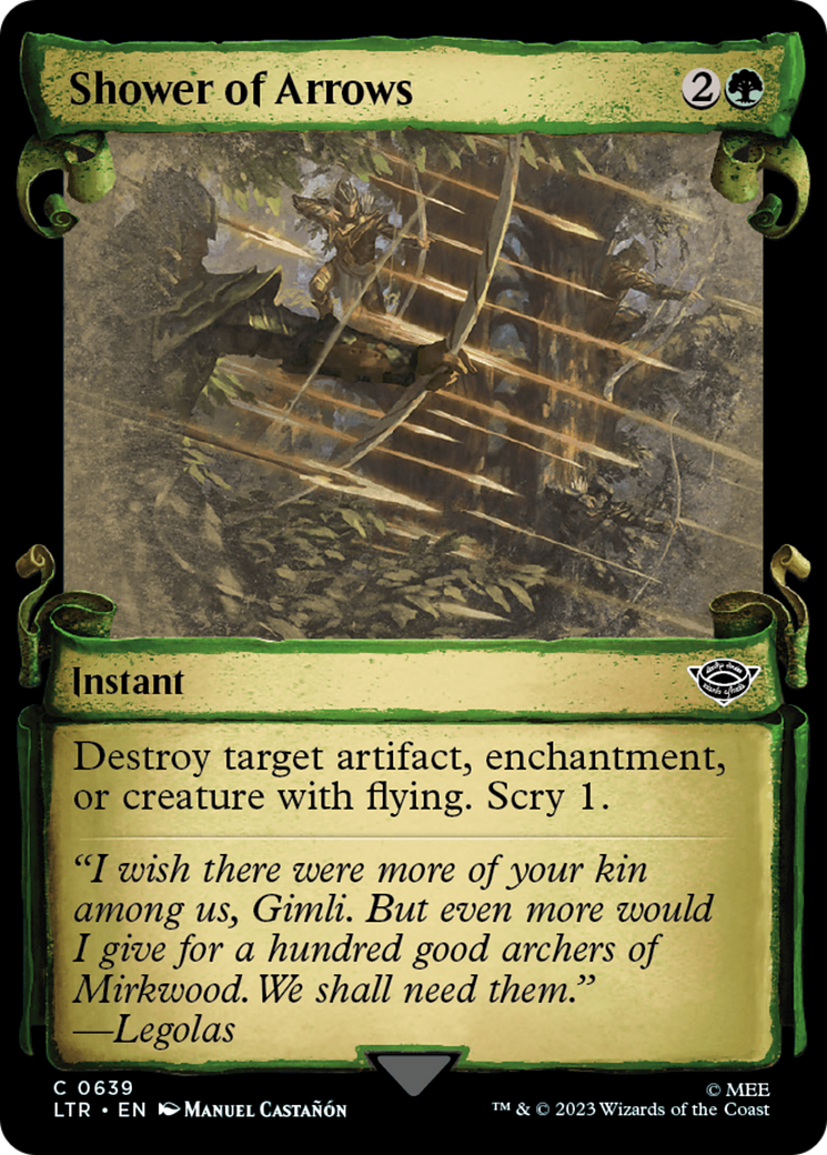 Shower of Arrows [The Lord of the Rings: Tales of Middle-Earth Showcase Scrolls] MTG Single Magic: The Gathering    | Red Claw Gaming