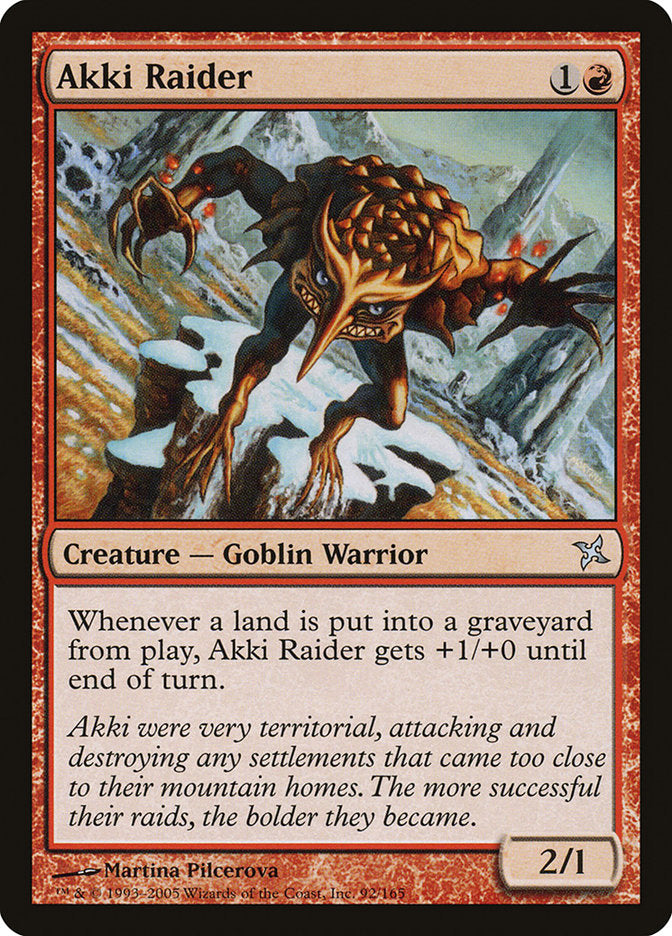 Akki Raider [Betrayers of Kamigawa] MTG Single Magic: The Gathering    | Red Claw Gaming
