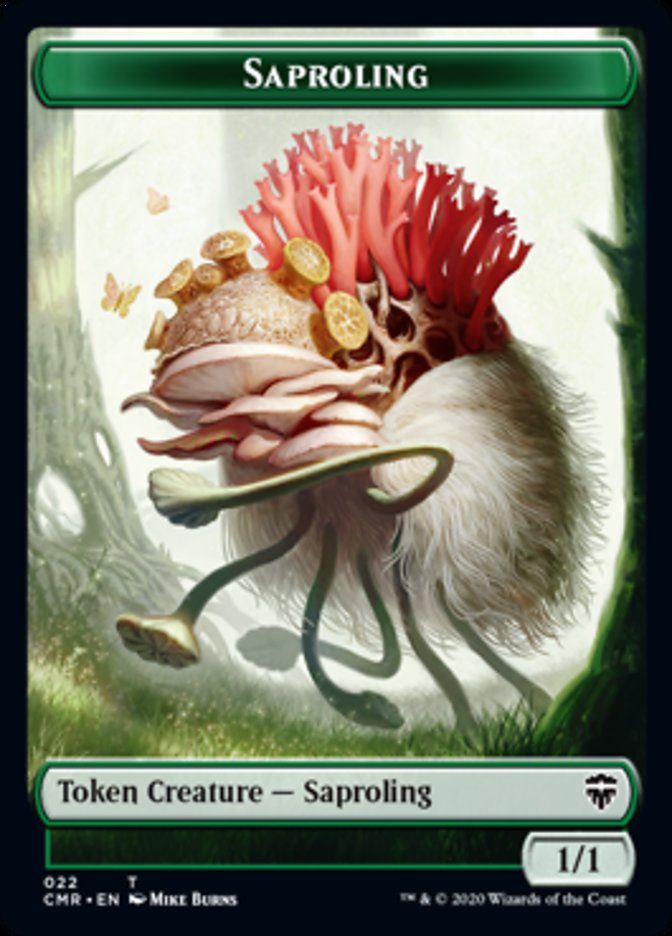 Copy (023) // Saproling Double-Sided Token [Commander Legends Tokens] MTG Single Magic: The Gathering    | Red Claw Gaming