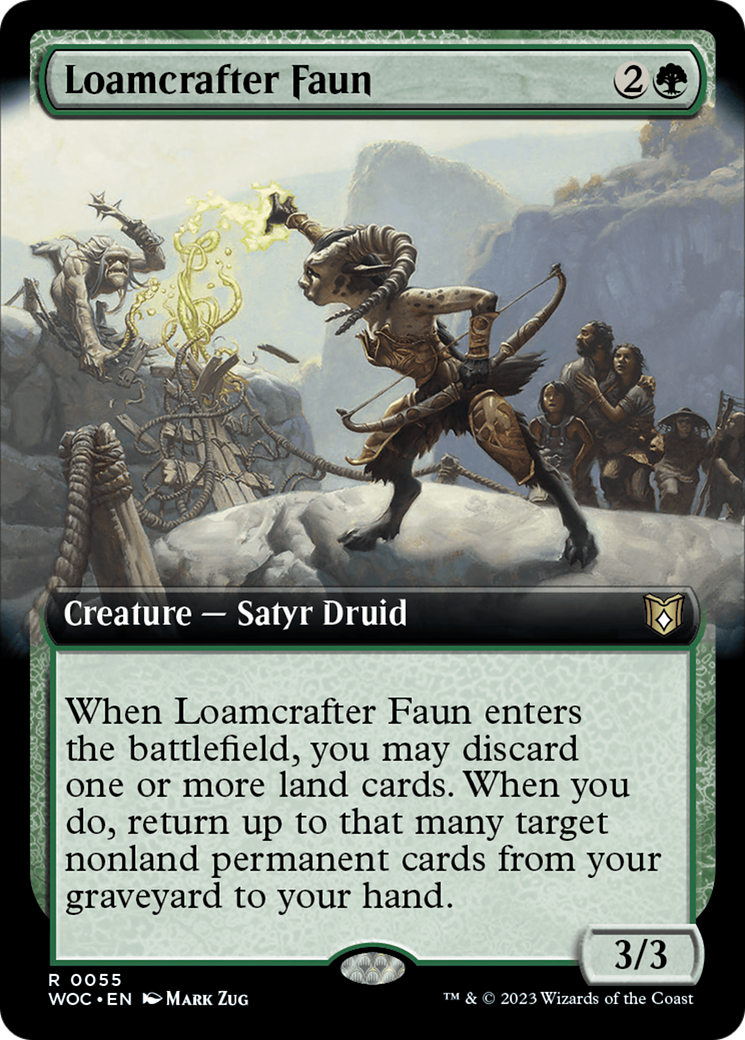 Loamcrafter Faun (Extended Art) [Wilds of Eldraine Commander] MTG Single Magic: The Gathering    | Red Claw Gaming