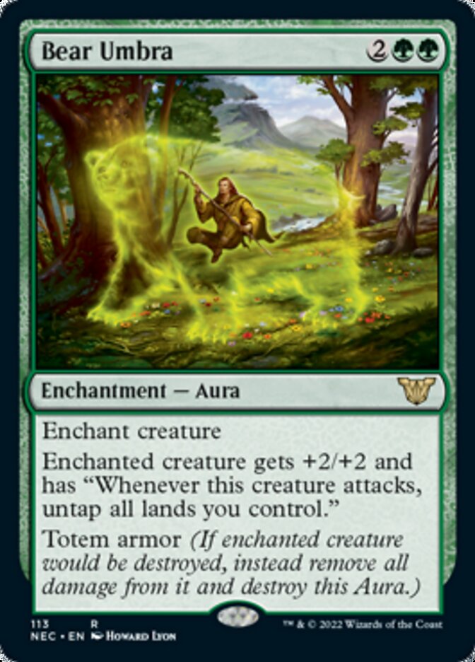 Bear Umbra [Kamigawa: Neon Dynasty Commander] MTG Single Magic: The Gathering    | Red Claw Gaming