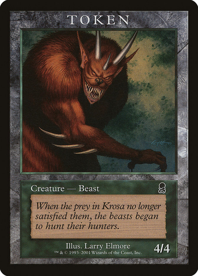 Beast Token [Magic Player Rewards 2001] MTG Single Magic: The Gathering    | Red Claw Gaming
