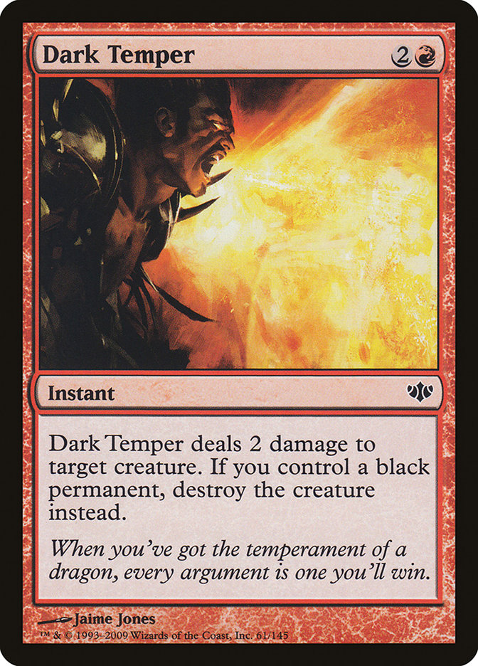 Dark Temper [Conflux] MTG Single Magic: The Gathering    | Red Claw Gaming