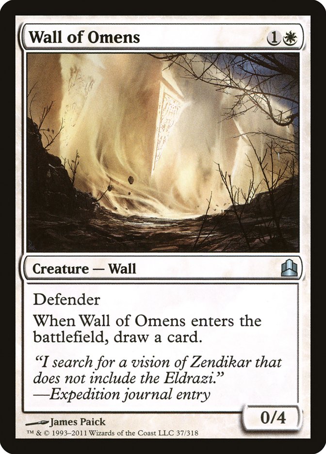 Wall of Omens [Commander 2011] MTG Single Magic: The Gathering    | Red Claw Gaming