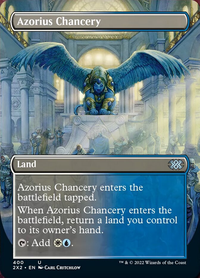 Azorius Chancery (Borderless Alternate Art) [Double Masters 2022] MTG Single Magic: The Gathering    | Red Claw Gaming