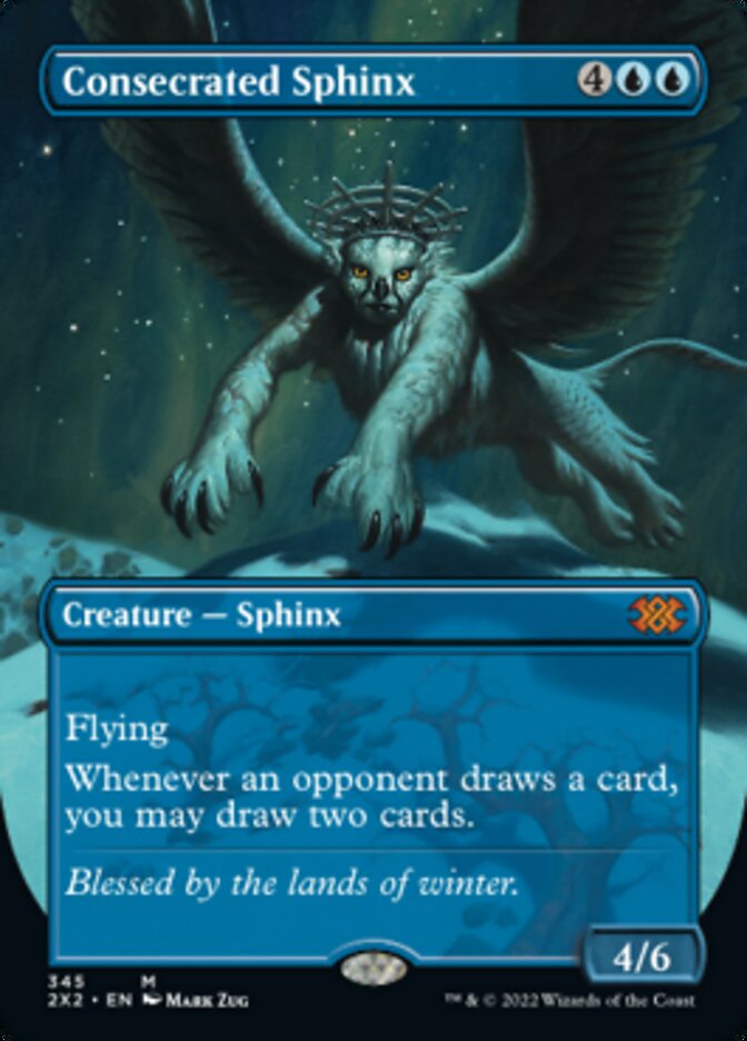 Consecrated Sphinx (Borderless Alternate Art) [Double Masters 2022] MTG Single Magic: The Gathering    | Red Claw Gaming