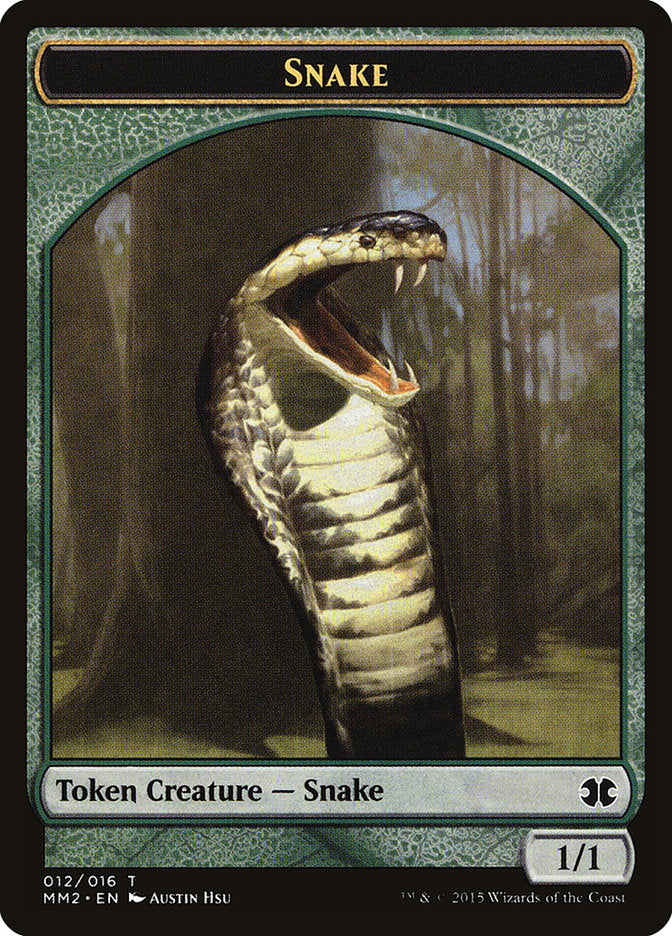 Snake Token [Modern Masters 2015 Tokens] MTG Single Magic: The Gathering    | Red Claw Gaming