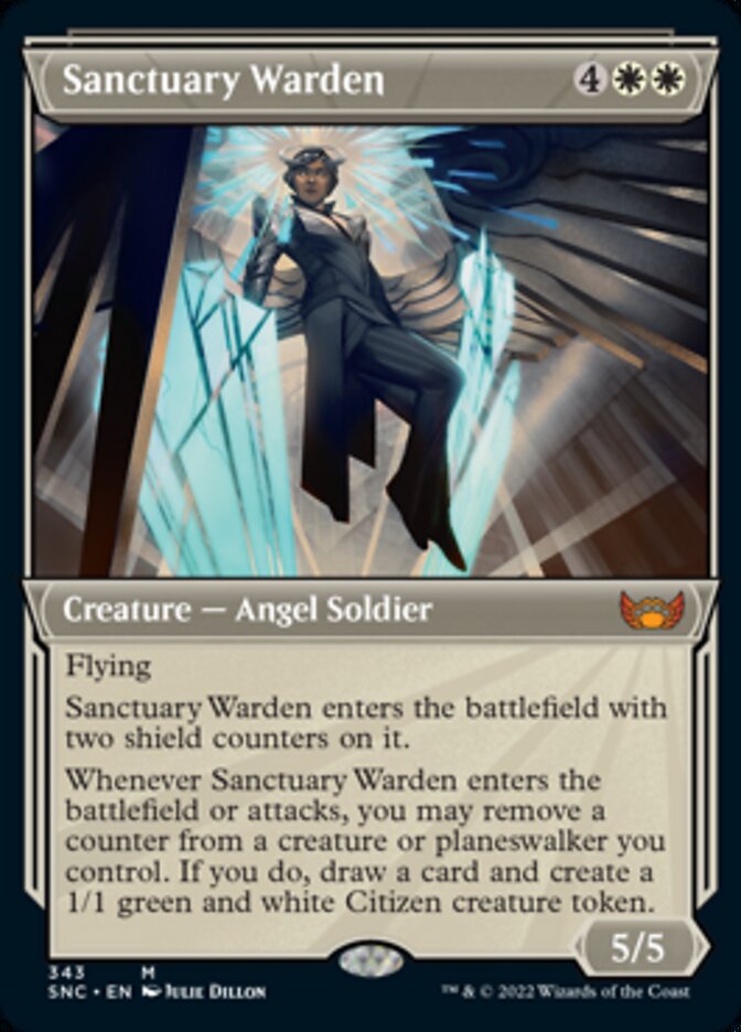 Sanctuary Warden (Showcase Art Deco) [Streets of New Capenna] MTG Single Magic: The Gathering    | Red Claw Gaming