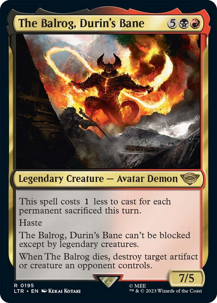 The Balrog, Durin's Bane [The Lord of the Rings: Tales of Middle-Earth] MTG Single Magic: The Gathering    | Red Claw Gaming