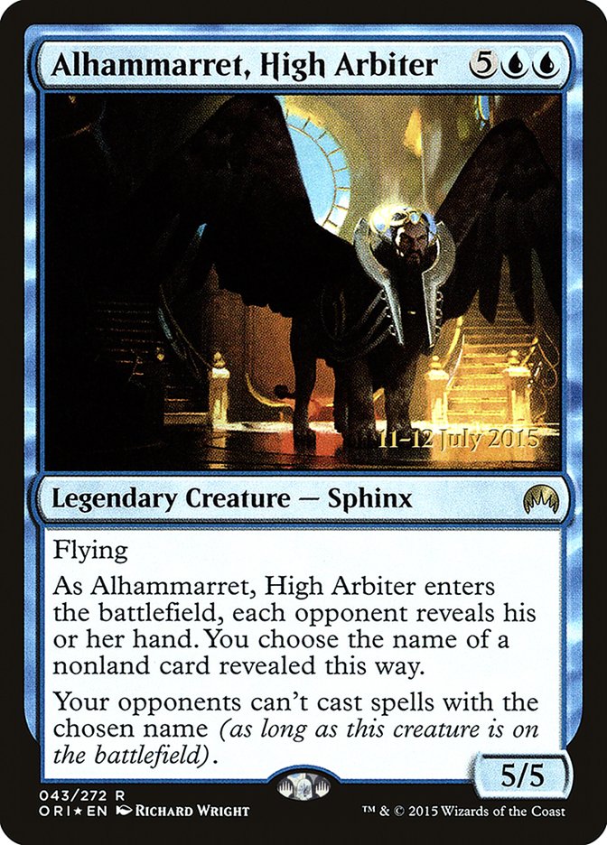 Alhammarret, High Arbiter [Magic Origins Prerelease Promos] MTG Single Magic: The Gathering    | Red Claw Gaming