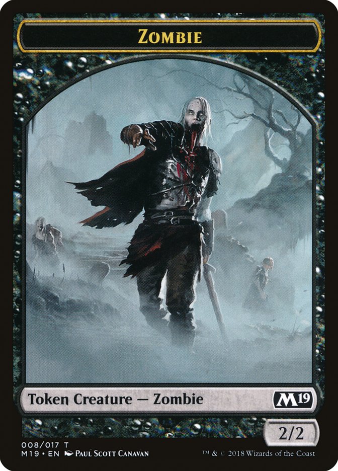 Zombie Token [Core Set 2019 Tokens] MTG Single Magic: The Gathering    | Red Claw Gaming