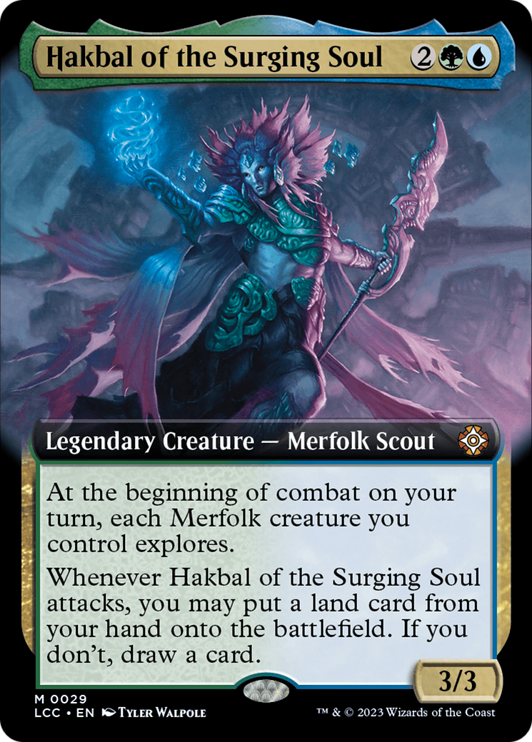 Hakbal of the Surging Soul (Extended Art) [The Lost Caverns of Ixalan Commander] MTG Single Magic: The Gathering    | Red Claw Gaming