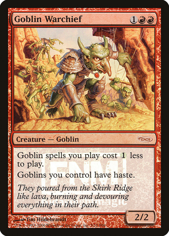 Goblin Warchief [Friday Night Magic 2006] MTG Single Magic: The Gathering    | Red Claw Gaming