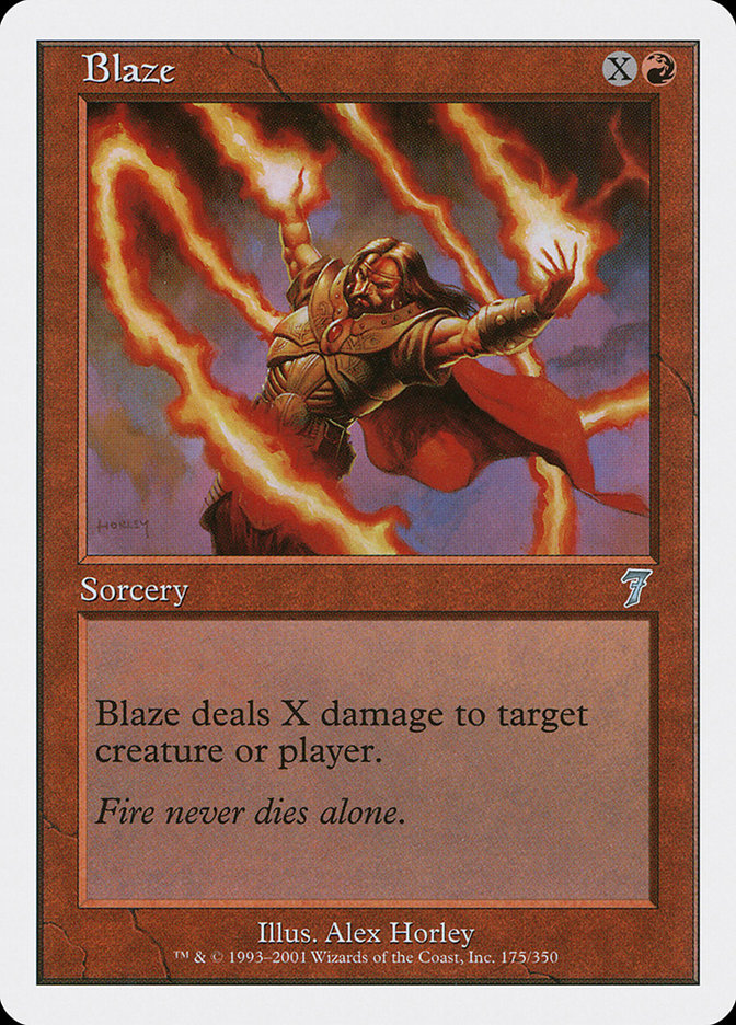 Blaze [Seventh Edition] MTG Single Magic: The Gathering    | Red Claw Gaming