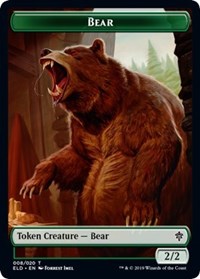 Bear // Food (17) Double-Sided Token [Throne of Eldraine Tokens] MTG Single Magic: The Gathering    | Red Claw Gaming