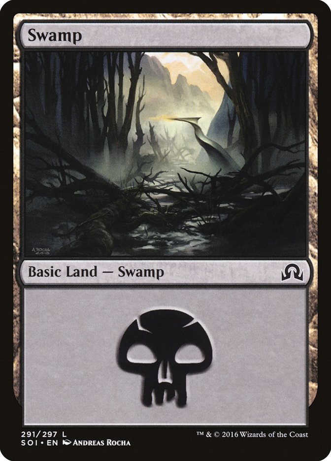 Swamp (291) [Shadows over Innistrad] MTG Single Magic: The Gathering    | Red Claw Gaming