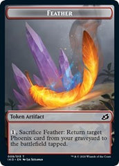 Feather // Human Soldier (003) Double-Sided Token [Ikoria: Lair of Behemoths Tokens] MTG Single Magic: The Gathering    | Red Claw Gaming