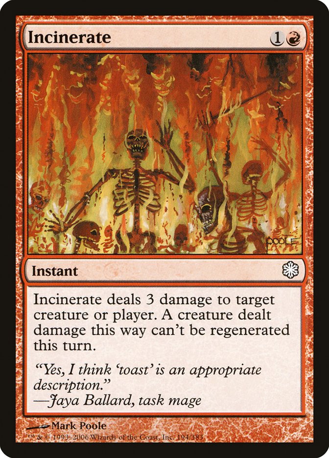 Incinerate [Coldsnap Theme Decks] MTG Single Magic: The Gathering    | Red Claw Gaming