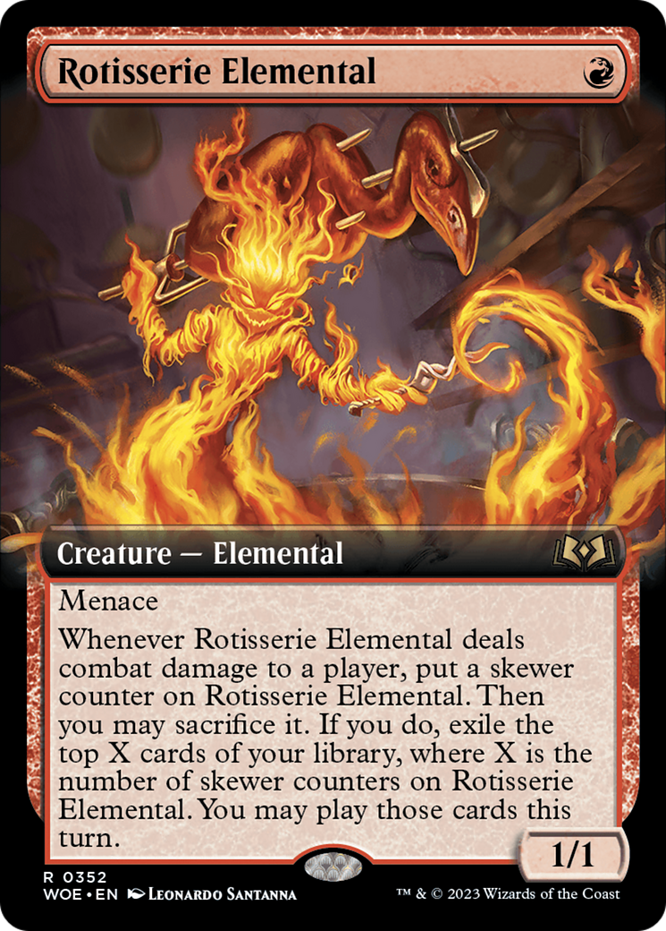 Rotisserie Elemental (Extended Art) [Wilds of Eldraine] MTG Single Magic: The Gathering    | Red Claw Gaming