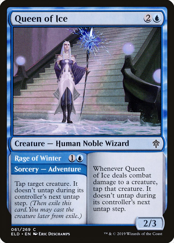 Queen of Ice // Rage of Winter [Throne of Eldraine] MTG Single Magic: The Gathering    | Red Claw Gaming