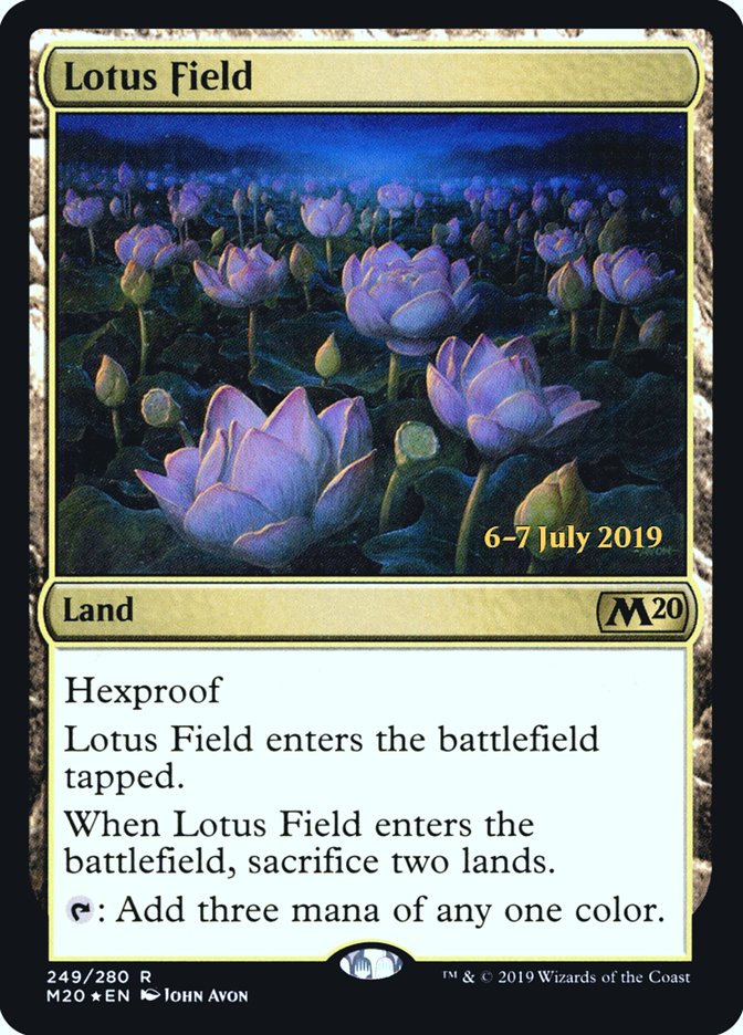 Lotus Field [Core Set 2020 Prerelease Promos] MTG Single Magic: The Gathering    | Red Claw Gaming