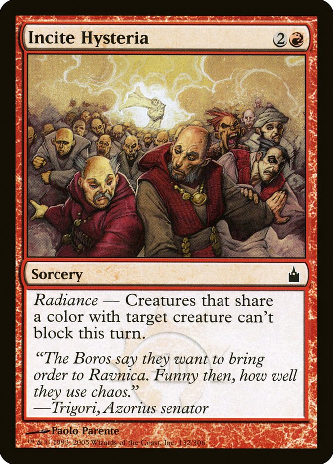 Incite Hysteria [Ravnica: City of Guilds] MTG Single Magic: The Gathering    | Red Claw Gaming