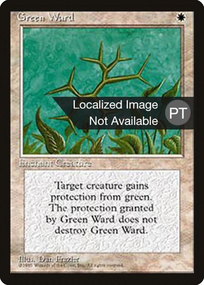 Green Ward [Fourth Edition (Foreign Black Border)] MTG Single Magic: The Gathering    | Red Claw Gaming