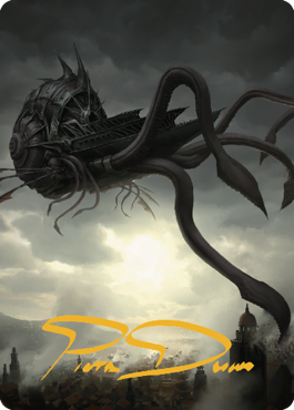 Nautiloid Ship Art Card (Gold-Stamped Signature) [Commander Legends: Battle for Baldur's Gate Art Series] MTG Single Magic: The Gathering    | Red Claw Gaming