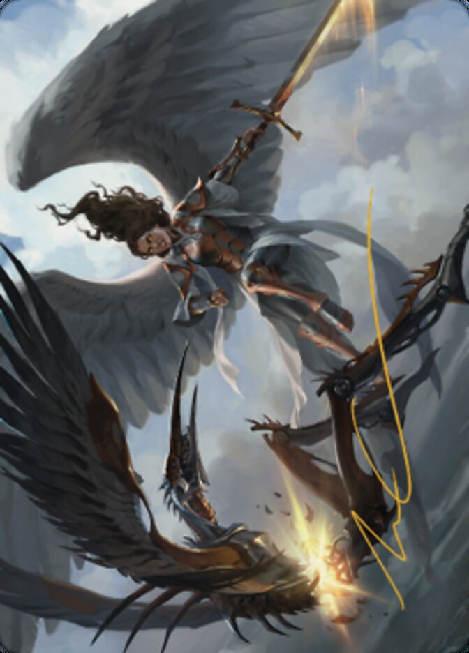 Destroy Evil Art Card (Gold-Stamped Signature) [Dominaria United Art Series] MTG Single Magic: The Gathering    | Red Claw Gaming