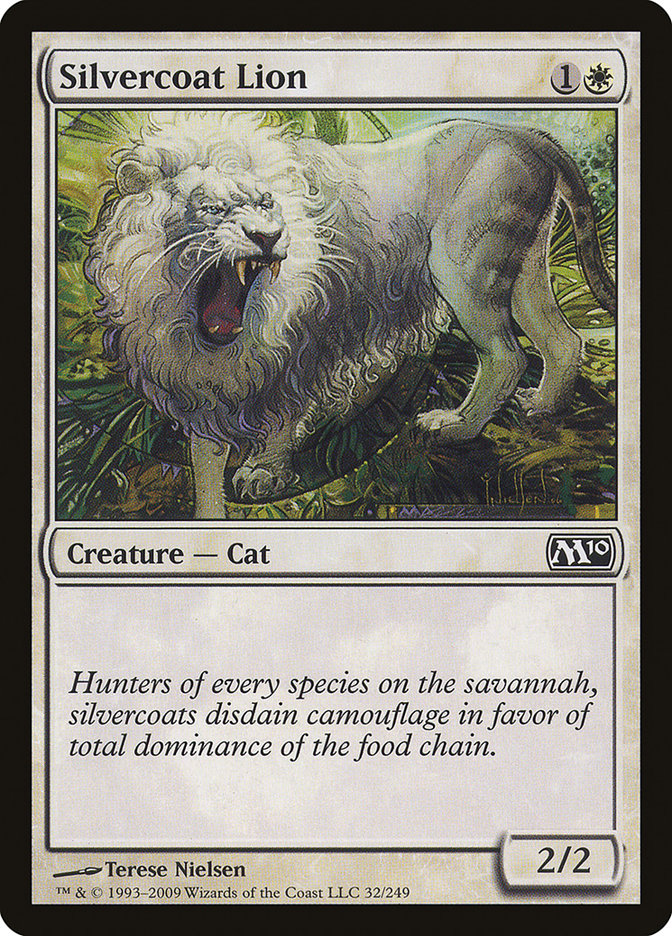 Silvercoat Lion [Magic 2010] MTG Single Magic: The Gathering    | Red Claw Gaming