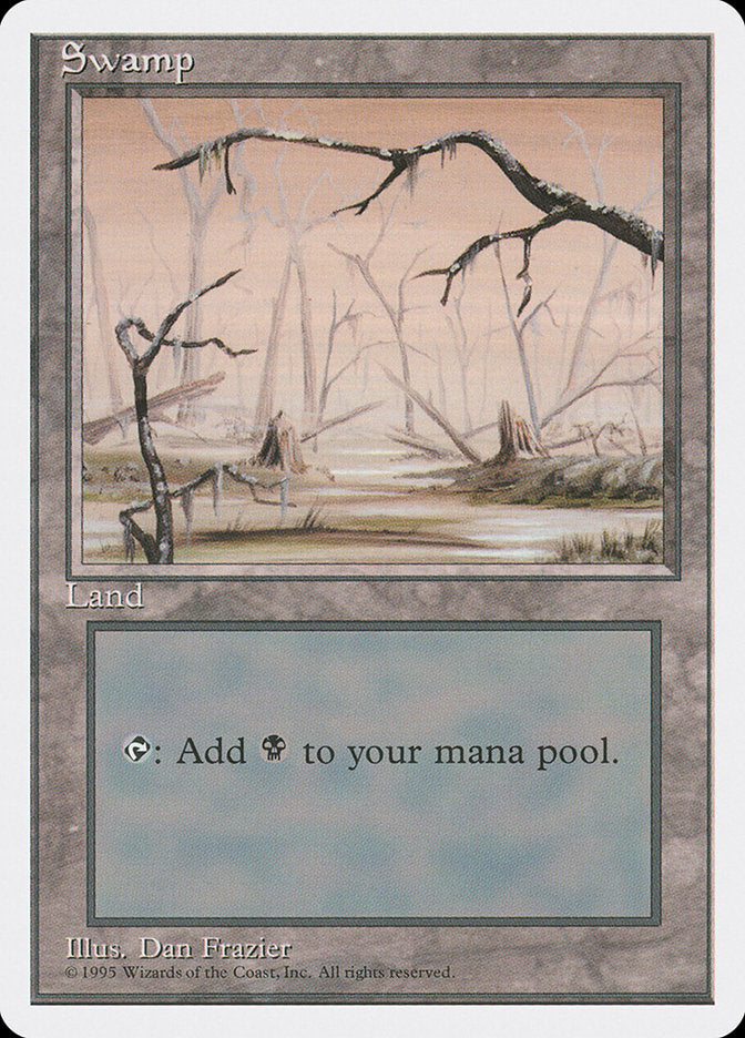 Swamp (Orange Sky) [Fourth Edition] MTG Single Magic: The Gathering    | Red Claw Gaming