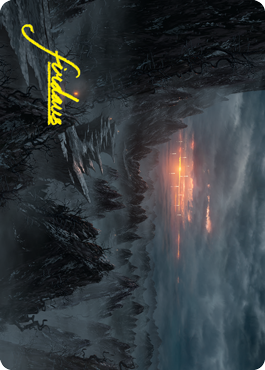 Sundown Pass Art Card (Gold-Stamped Signature) [Innistrad: Crimson Vow Art Series] MTG Single Magic: The Gathering    | Red Claw Gaming