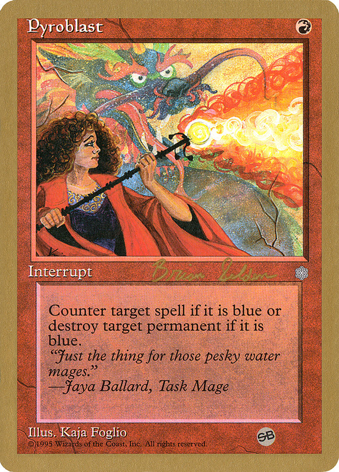 Pyroblast (Brian Selden) (SB) [World Championship Decks 1998] MTG Single Magic: The Gathering    | Red Claw Gaming