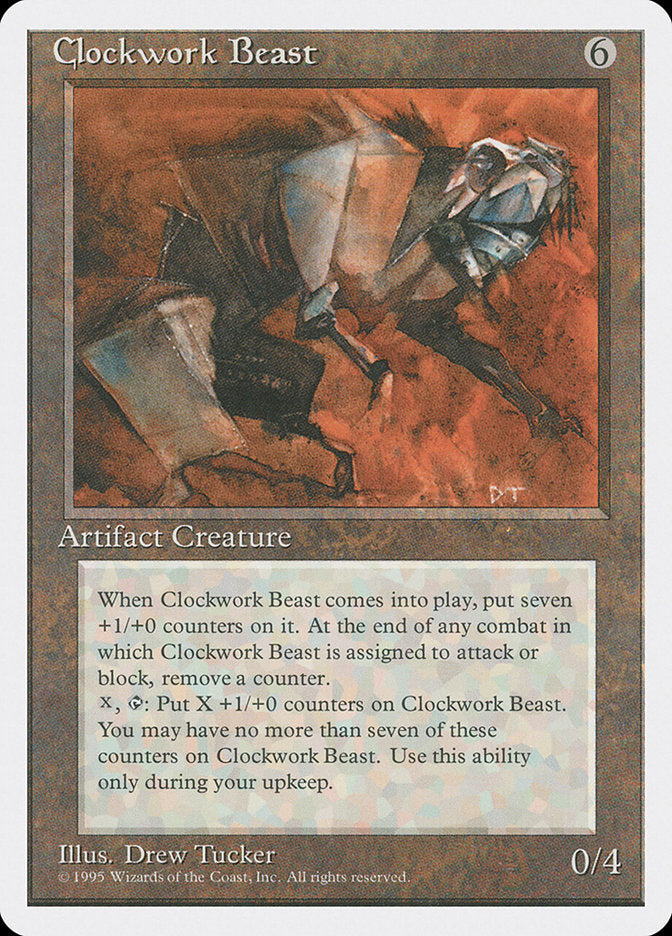 Clockwork Beast [Fourth Edition] MTG Single Magic: The Gathering    | Red Claw Gaming