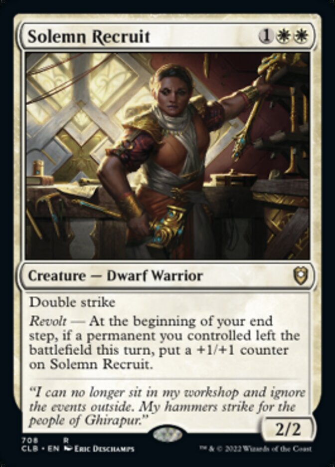 Solemn Recruit [Commander Legends: Battle for Baldur's Gate] MTG Single Magic: The Gathering    | Red Claw Gaming