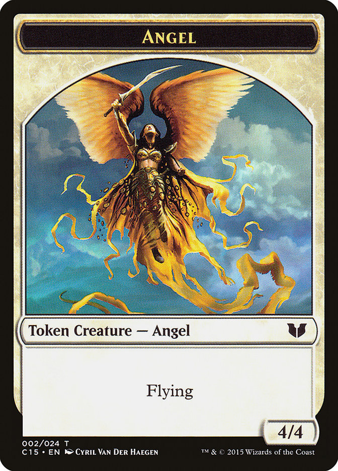 Angel // Knight (005) Double-Sided Token [Commander 2015 Tokens] MTG Single Magic: The Gathering    | Red Claw Gaming