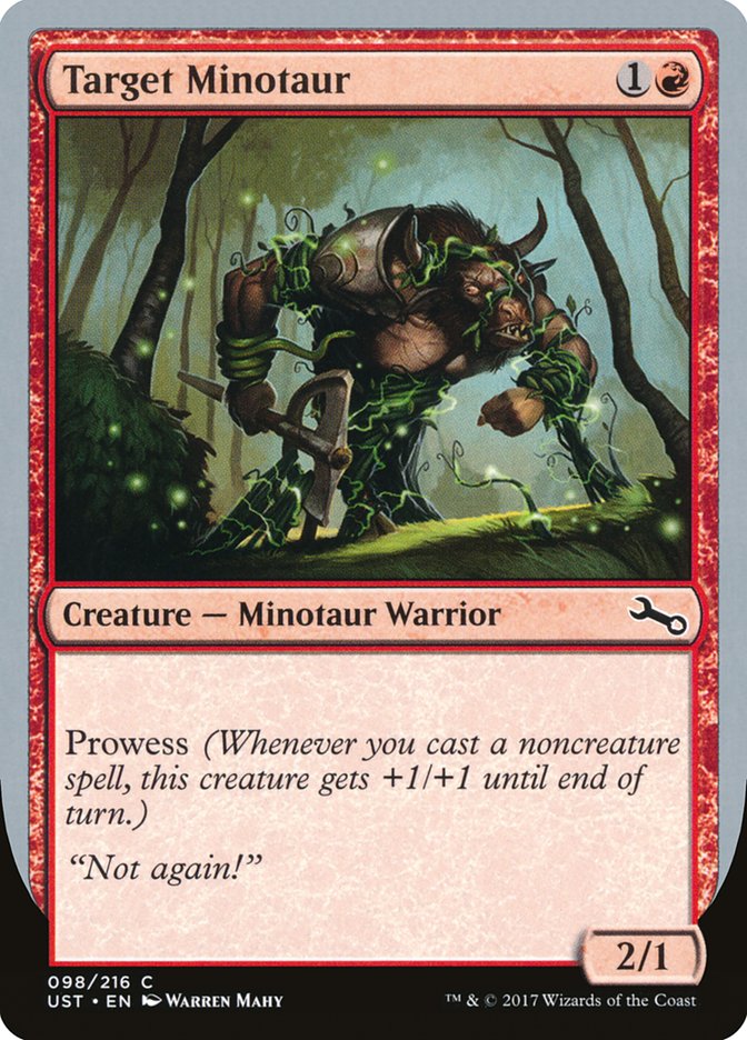 Target Minotaur (Vine Art) [Unstable] MTG Single Magic: The Gathering    | Red Claw Gaming