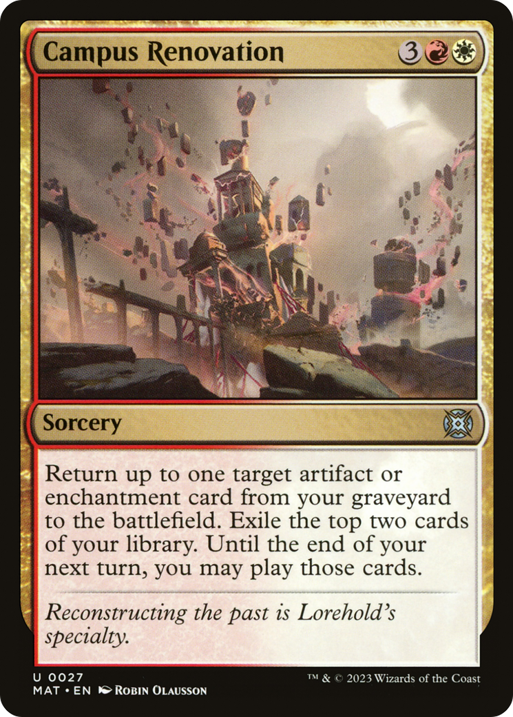 Campus Renovation [March of the Machine: The Aftermath] MTG Single Magic: The Gathering    | Red Claw Gaming