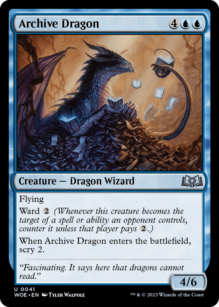 Archive Dragon [Wilds of Eldraine] MTG Single Magic: The Gathering    | Red Claw Gaming