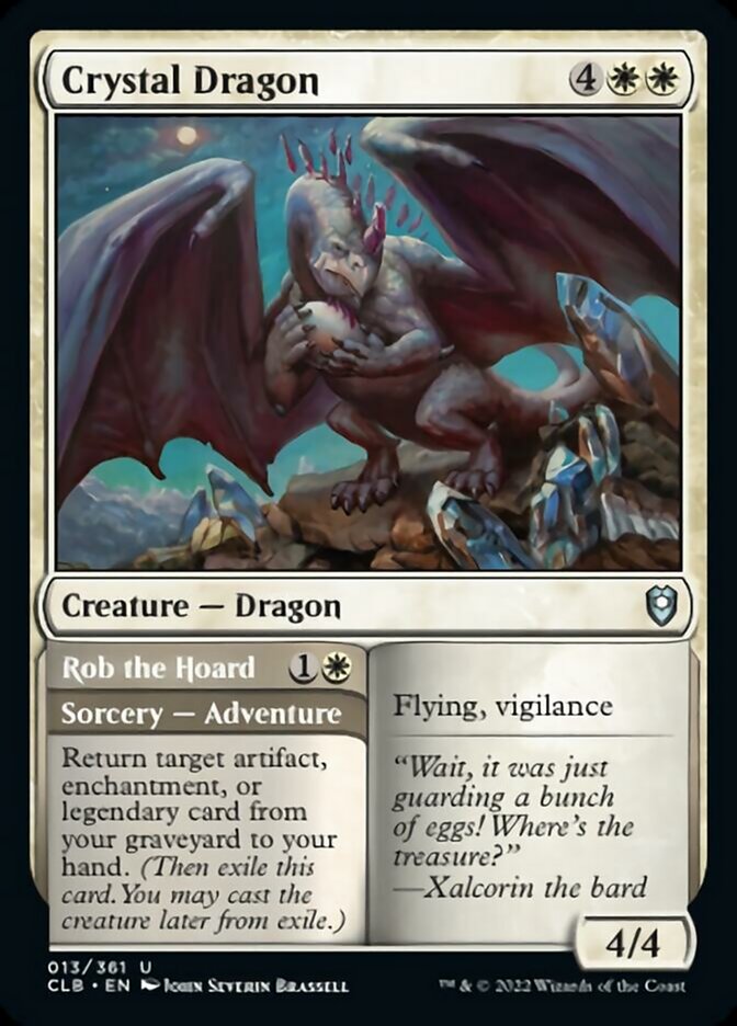Crystal Dragon // Rob the Hoard [Commander Legends: Battle for Baldur's Gate] MTG Single Magic: The Gathering    | Red Claw Gaming