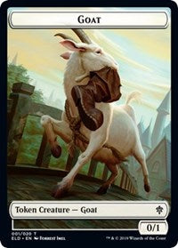 Goat // Food (17) Double-Sided Token [Throne of Eldraine Tokens] MTG Single Magic: The Gathering    | Red Claw Gaming