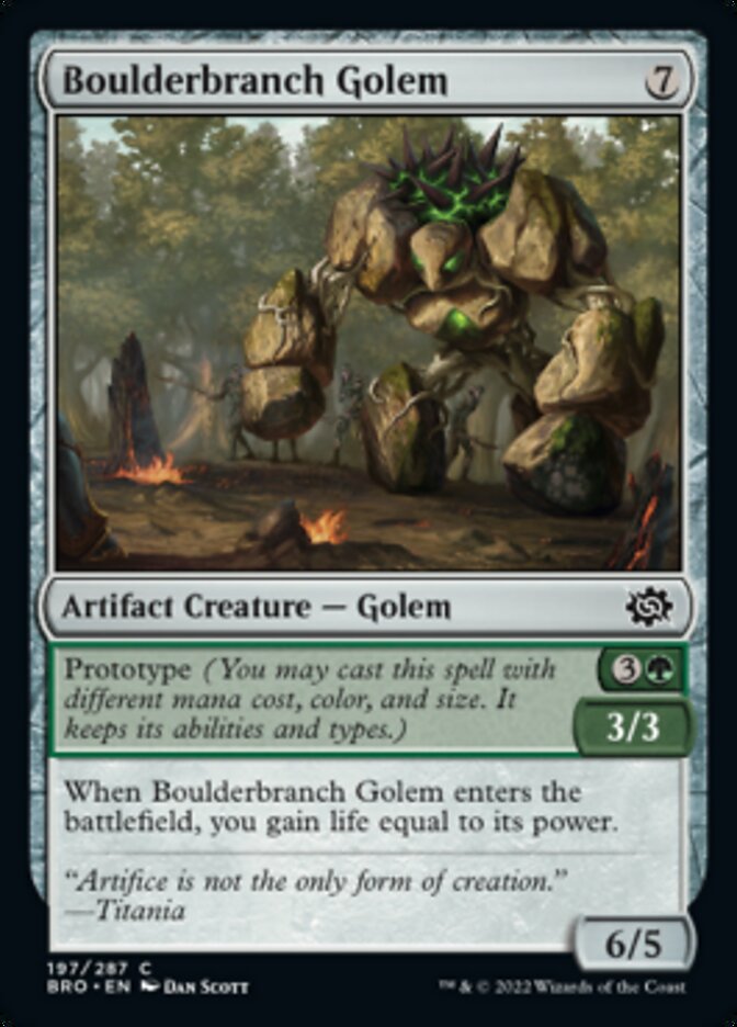 Boulderbranch Golem [The Brothers' War] MTG Single Magic: The Gathering    | Red Claw Gaming