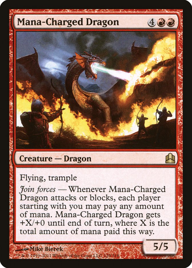 Mana-Charged Dragon [Commander 2011] MTG Single Magic: The Gathering    | Red Claw Gaming