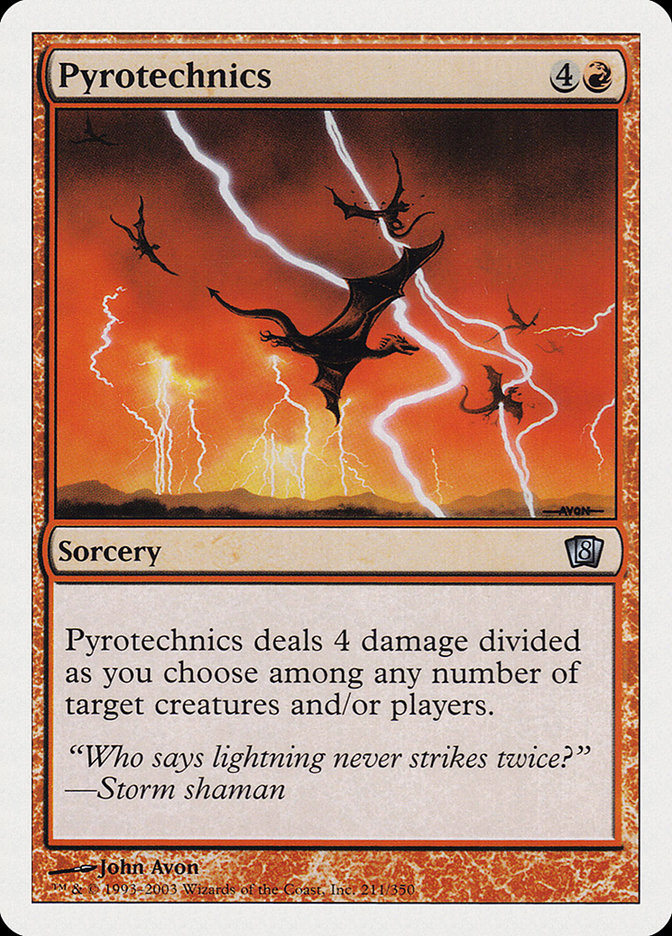 Pyrotechnics [Eighth Edition] MTG Single Magic: The Gathering    | Red Claw Gaming